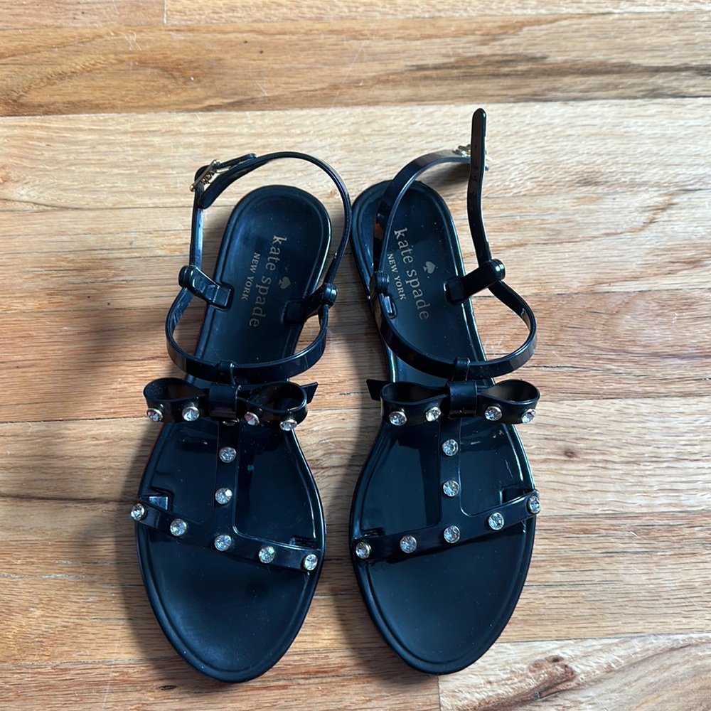 Kate Spade Savannah Black Jelly Sandals Sz 7